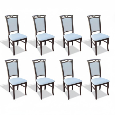 Juego de diseño de sillas tapizadas para comedor K12, conjunto completo de 8 sillas.