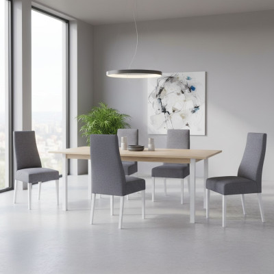 Salón comedor cocina Grupo Set Silla Conjunto Asiento Acolchado Madera 4x sillas Muebles Nuevo
