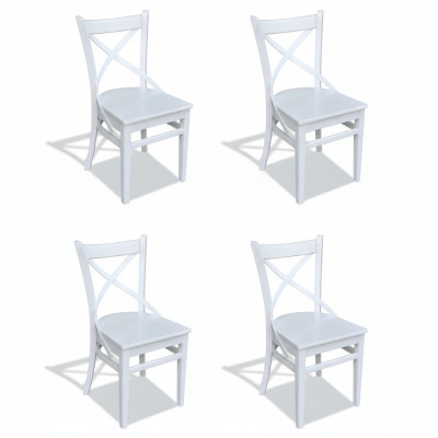 Juego de sillas para comedor compuesto por 4 sillas de diseño moderno tapizadas en textil y madera.