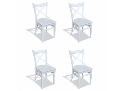 Juego de sillas para comedor compuesto por 4 sillas de diseño moderno tapizadas en textil y madera.