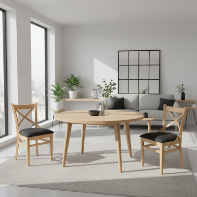 Diseño conjunto de sillas Grupo tapizado Textil 4 sillas Muebles de lujo Sillas de respaldo Nuevas