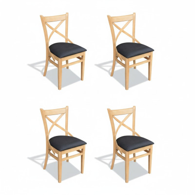 Diseño conjunto de sillas Grupo tapizado Textil 4 sillas Muebles de lujo Sillas de respaldo Nuevas