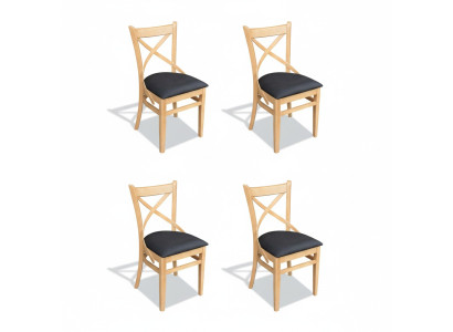 Diseño conjunto de sillas Grupo tapizado Textil 4 sillas Muebles de lujo Sillas de respaldo Nuevas