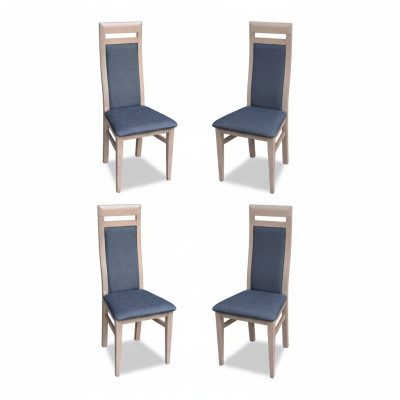 Sillas cocina comedor tela madera conjunto 4x silla diseño textil respaldo acolchado