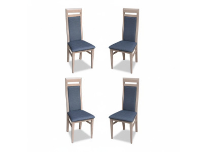 Sillas cocina comedor tela madera conjunto 4x silla diseño textil respaldo acolchado