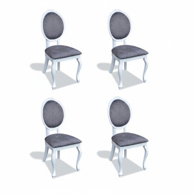 Sillas 4x Juego de sillas de madera real con asiento acolchado para comedor, juego de sillas con respaldo nuevo.