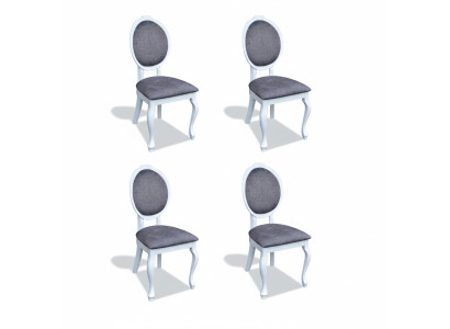 Sillas 4x Juego de sillas de madera real con asiento acolchado para comedor, juego de sillas con respaldo nuevo.