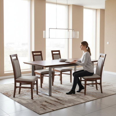 Juego de sillas modernas con cojines para el comedor, 4x sillas, conjunto para la cocina, nuevo.