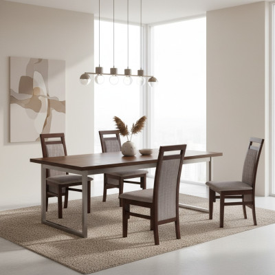 Juego de sillas modernas con cojines para el comedor, 4x sillas, conjunto para la cocina, nuevo.