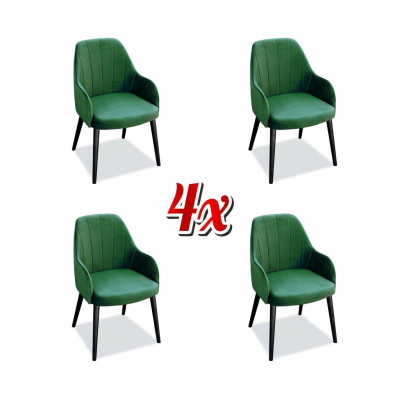 Sillas de cocina elegantes comedor de tela nuevas Set 4x Silla de diseño de madera textil