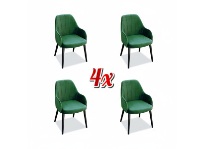 Sillas de cocina elegantes comedor de tela nuevas Set 4x Silla de diseño de madera textil