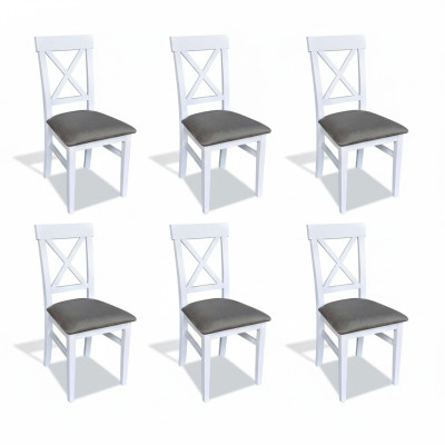 Conjunto de sillas tapizadas Grupo de sillas Conjunto de comedor 6xGrupos Silla de tela Cocina