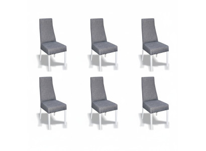 Grupo de sala de estar de madera real genuina Conjunto de comedor de tapicería de terciopelo Silla 6x sillas