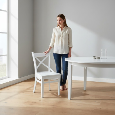 Juego de muebles de madera Conjuntos de muebles Grupo de comedor Grupo de comedor 6x Juego de sillas Sillas Nuevas