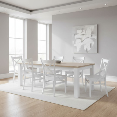 Juego de muebles de madera Conjuntos de muebles Grupo de comedor Grupo de comedor 6x Juego de sillas Sillas Nuevas