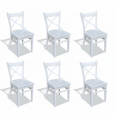 Juego de muebles de madera Conjuntos de muebles Grupo de comedor Grupo de comedor 6x Juego de sillas Sillas Nuevas