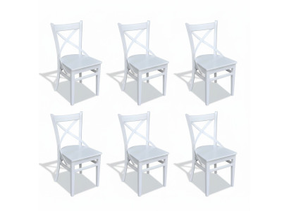 Juego de muebles de madera Conjuntos de muebles Grupo de comedor Grupo de comedor 6x Juego de sillas Sillas Nuevas