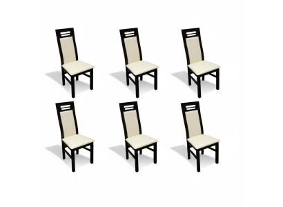 Grupo de sillas Conjunto completo de comedor 6 sillas de respaldo alto Conjuntos de sillas