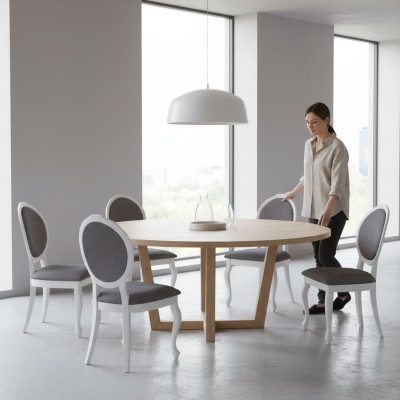 Juego de sillas de comedor, conjunto de sillas de respaldo completo, grupo completo de sala de estar, 6 piezas nuevas.