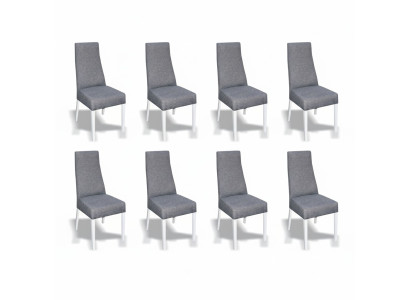Comedor 8 sillas Silla Conjunto Sillón Cocina Diseño Nuevo Tapizado Cuero Textil Muebles