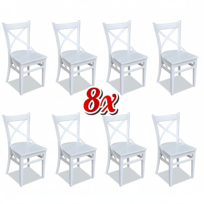 Sala de estar 8 sillas Nuevo juego de sillas Sillón Diseño Tapizado Respaldo Cuero Textil