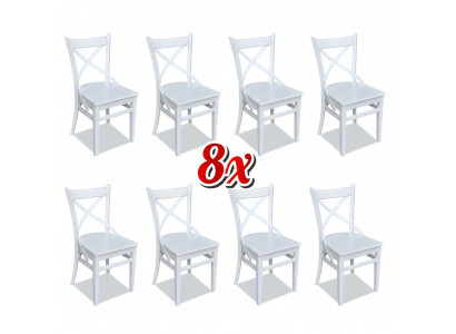 Sala de estar 8 sillas Nuevo juego de sillas Sillón Diseño Tapizado Respaldo Cuero Textil