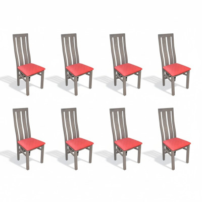 Conjunto 8 sillas silla tapizada moderna Sets diseño silla de respaldo completa muebles