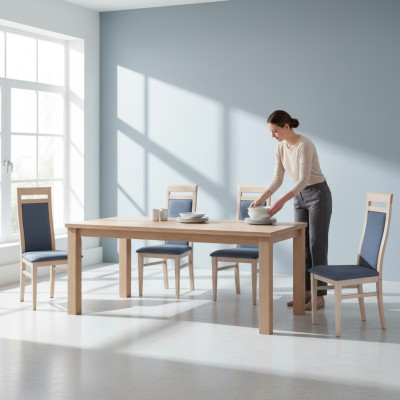 Conjunto de sillas de comedor Juego de sillas de respaldo completo Grupo completo Sala de estar 8 piezas Nuevo