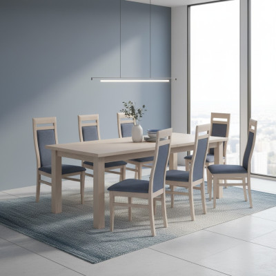 Conjunto de sillas de comedor Juego de sillas de respaldo completo Grupo completo Sala de estar 8 piezas Nuevo