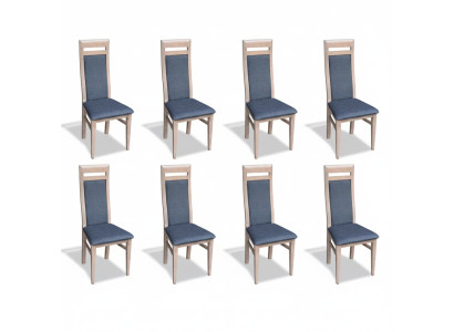 Conjunto de sillas de comedor Juego de sillas de respaldo completo Grupo completo Sala de estar 8 piezas Nuevo