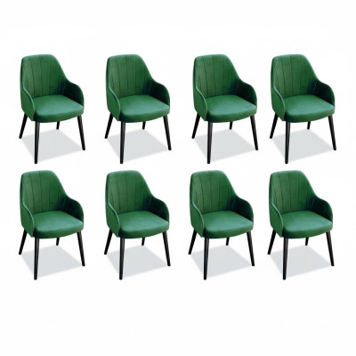 Sillas de comedor de tela juego de 8 sillas silla diseñador de madera textil tapizado sillas