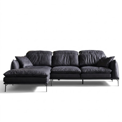 Sofá de cuero sofá de esquina sofá sofá sofá tapizado conjunto de esquina muebles de diseño.