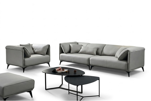 Sofá de diseño italiano Conjunto de sofás de 4 + 1 plazas Sofá Tapizado Muebles