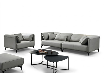 Sofá de diseño italiano Conjunto de sofás de 4 + 1 plazas Sofá Tapizado Muebles