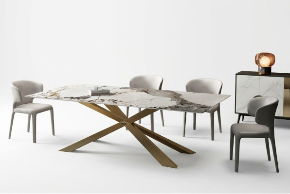 Diseño Mesas de comedor Sala de estar 180x90cm Muebles Mesa Mesa de comedor Acero inoxidable x patas