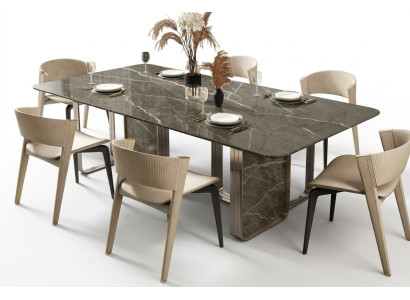 Mesa de comedor comedor Mesa de cocina de acero inoxidable moderna Mesa de diseño de mesa de metal Sala de estar