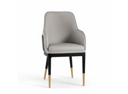 Silla de lujo de madera gris de estilo moderno para tu comedor.