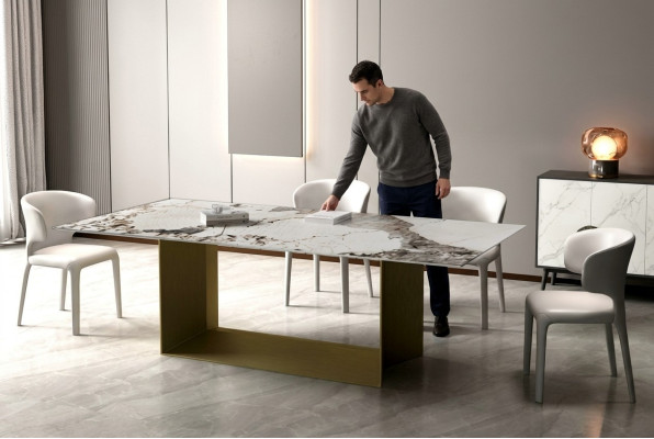 Modernos mesas de comedor salón cocina 180x90 mesa de comedor mesa de diseño acero inoxidable