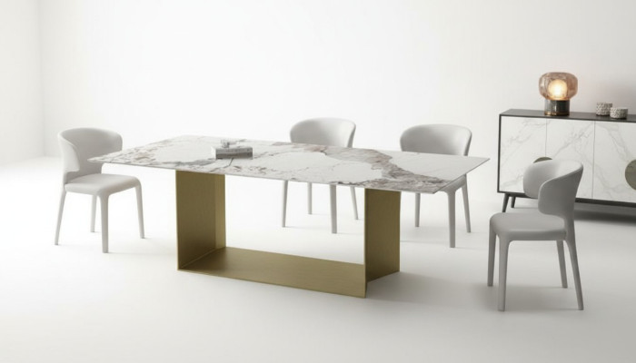 Modernos mesas de comedor salón cocina 180x90 mesa de comedor mesa de diseño acero inoxidable