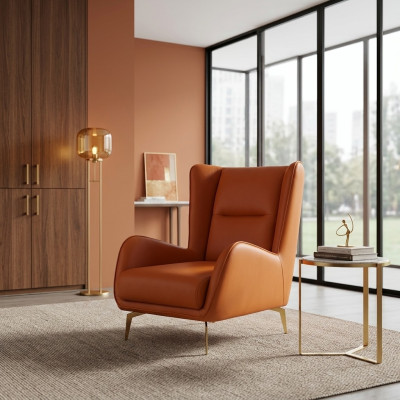 Lujo sillón de club de televisión Tapizado Asiento Diseño Sofá Sillón Relax Cuero Salón