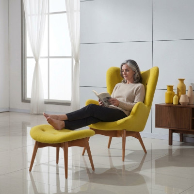 Sofá de diseño butaca sofá asiento textil salón club tapizado lujo asiento