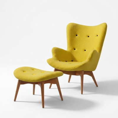 Sofá de diseño butaca sofá asiento textil salón club tapizado lujo asiento