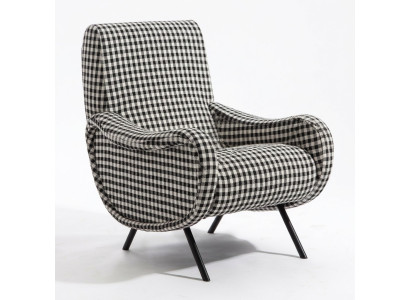 Diseñador silla de descanso sofá de una plaza de acero inoxidable con tela sillón.