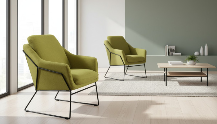 Diseñador Silla Tapizada Sofá de 1 Plaza Moderno Nuevo Sillón para TV