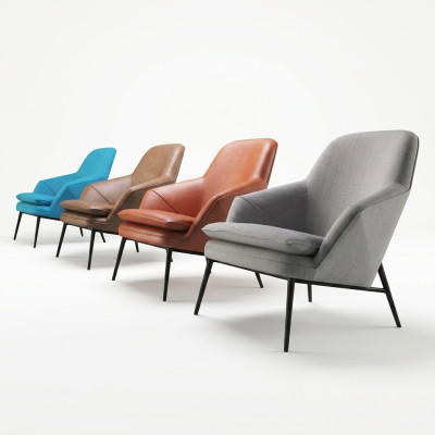 Sillón Diseño Sofá Reláx Textil Salón Lujo Cuero Club Tapiz
