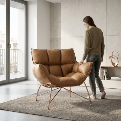 Tapizado de lujo, sillón reclinable de diseño, sofá de lujo, asiento de cuero lounge.