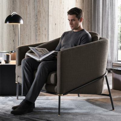Sillón de diseño moderno para sala de estar sofá de una plaza sofá lounge club.
