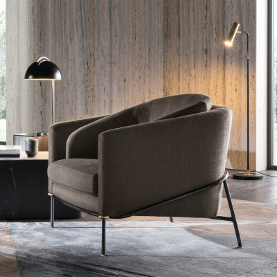 Sillón de diseño moderno para sala de estar sofá de una plaza sofá lounge club.