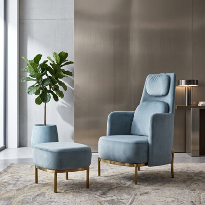 Sillón Silla Tapicería Televisión cuero Textil Gris Diseño Salón