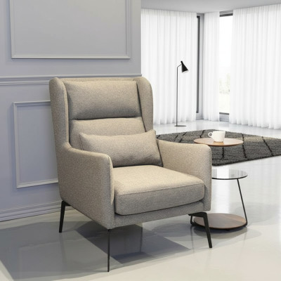 Sillón Silla Acolchado TV Cuero Textil Madera Tela Diseño Sala Club Relax